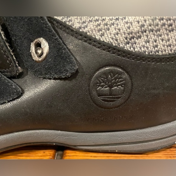 EUC Timberland Outdoor Performance black leather shoes, smart wool lined,size 10 - Picture 2 of 14